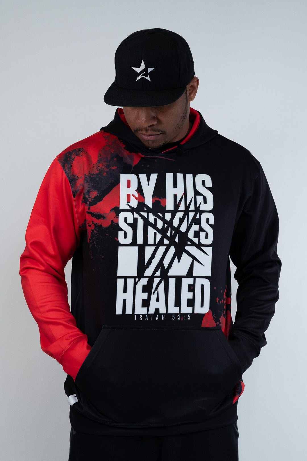 By His Stripes - Dye Sub Hoodie