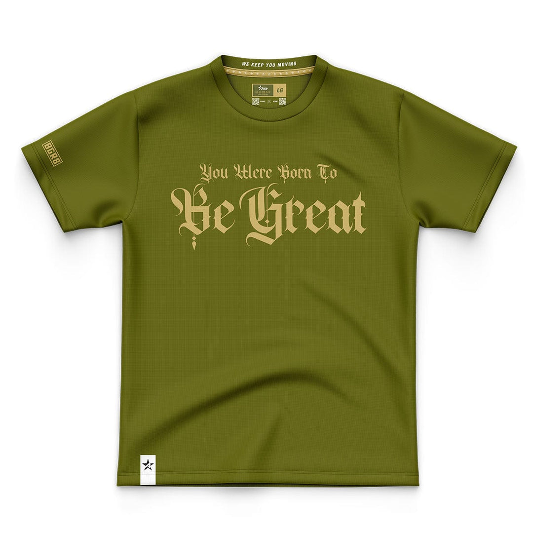 BGR8 CalliStyle Dri-Fit Tee - Olive/Gold