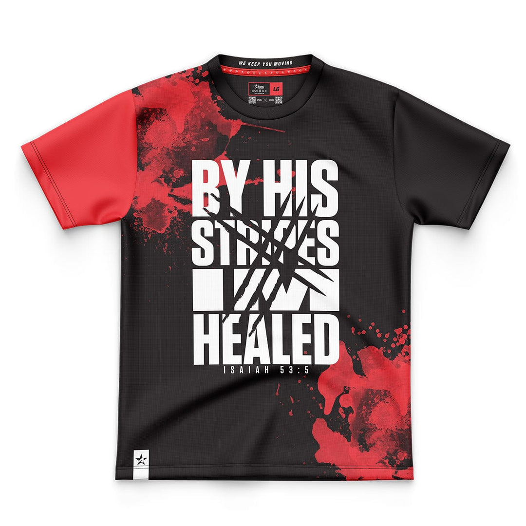 By His Stripes Dri-Fit Tee - Black