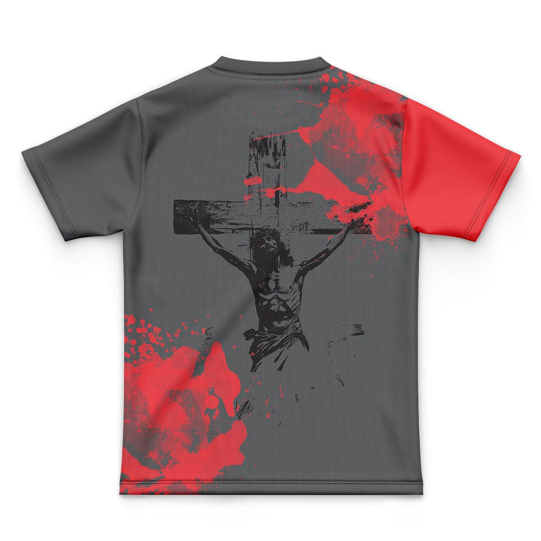 By His Stripes Dri-Fit Tee - Gray