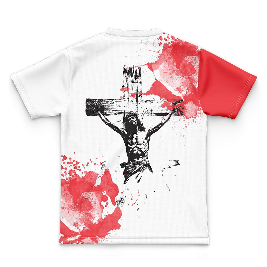 By His Stripes Dri-Fit Tee - White