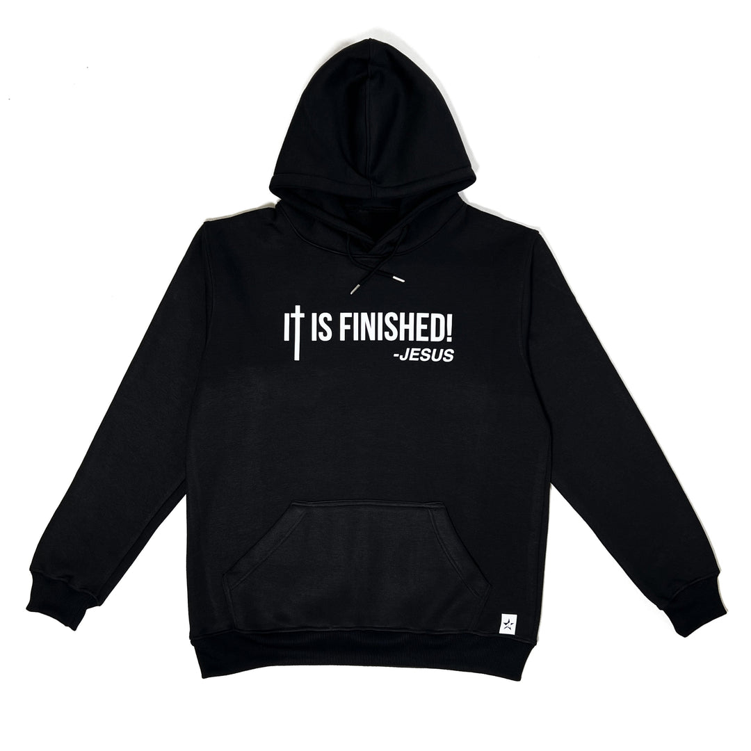 It Is Finished - Cotton Hoodie - Black