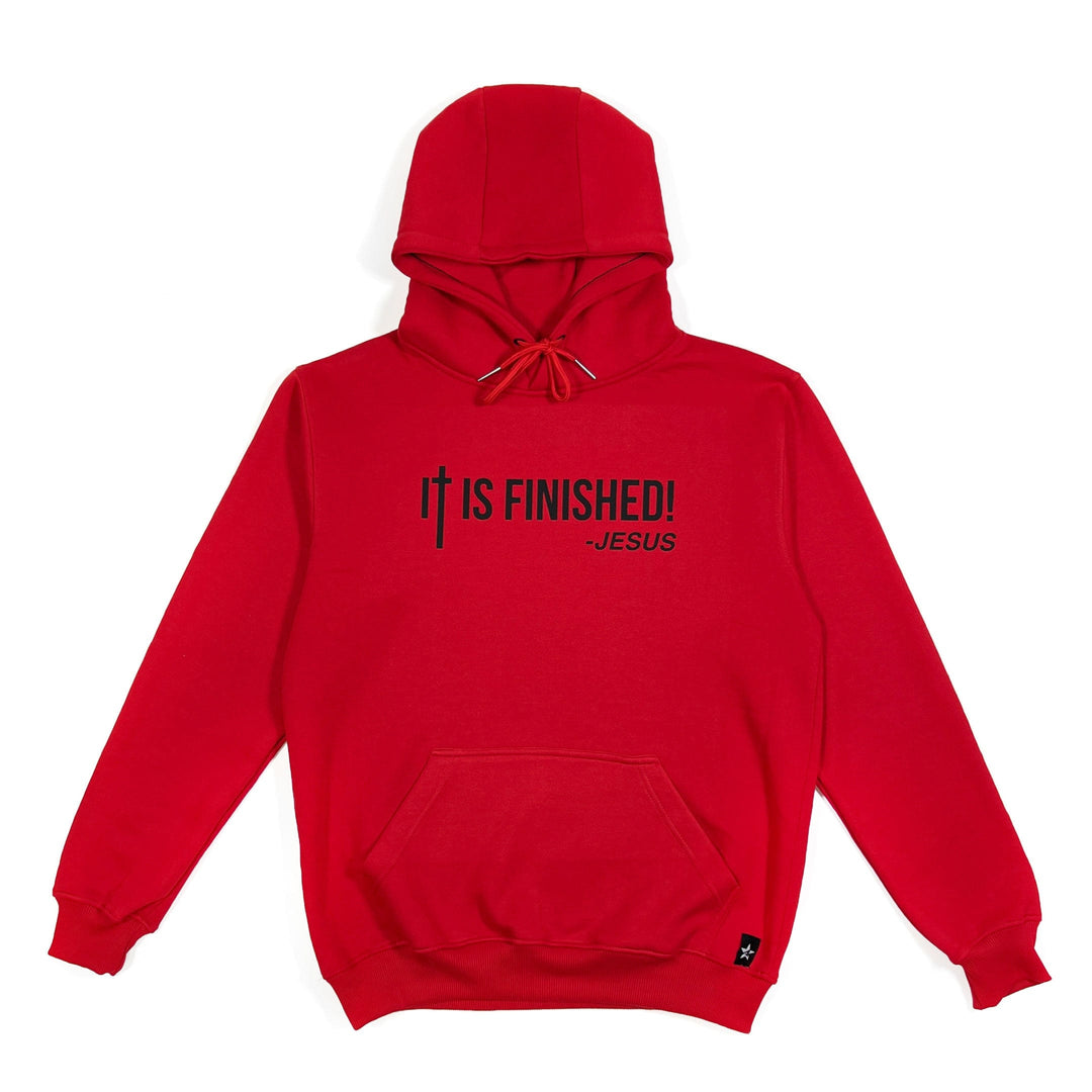 It Is Finished - Cotton Hoodie - Red