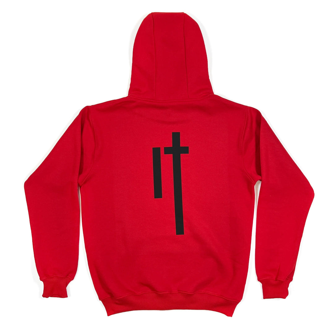 It Is Finished - Cotton Hoodie - Red