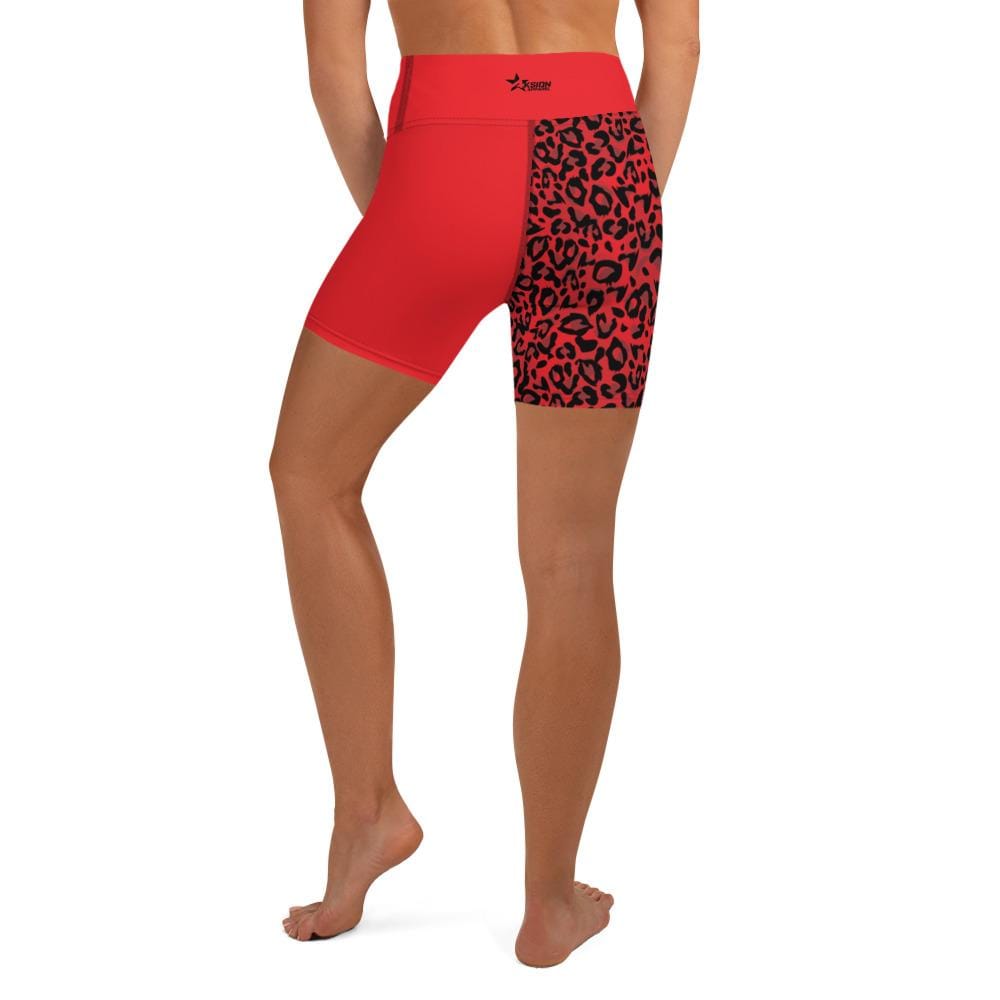BGR8 Jaguar Split - Yoga Shorts - Red, Black