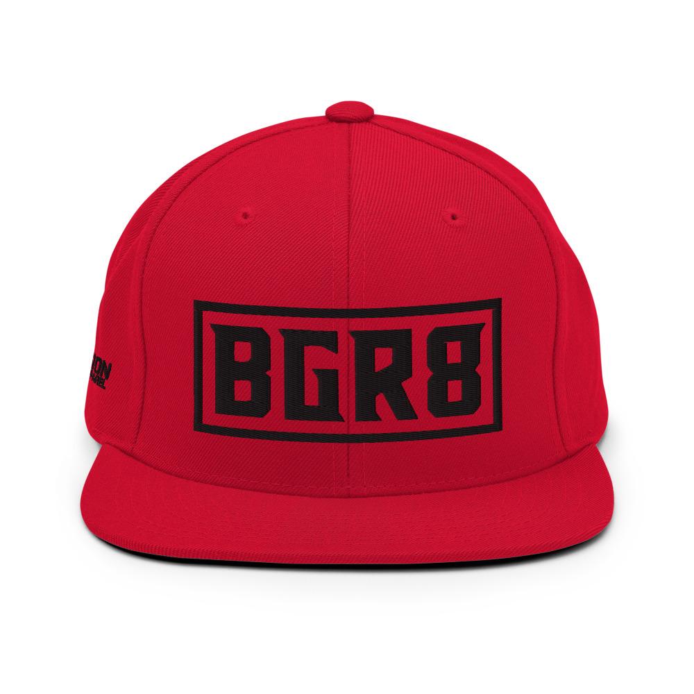 BGR8 - Snapback Hat - Black Print